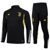 Juventus Quarter Zip Trenings Collegegenser Set 23-24 Svart - Herre